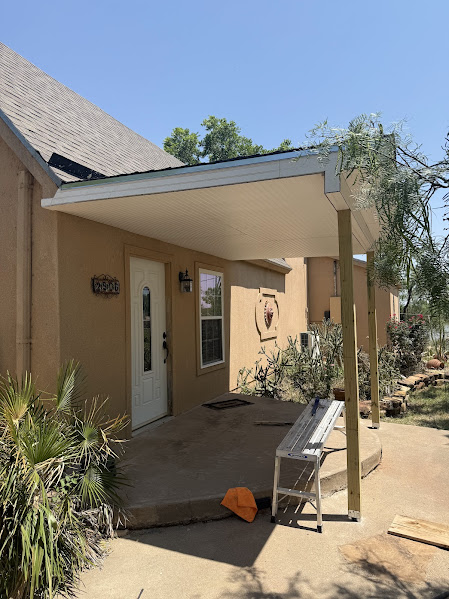 Custom built awning in San Angelo, TX. Custom built awning in San Angelo, TX.