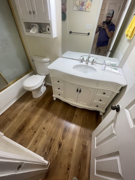 New Vanity installation and bathroom remodel in San Angelo, TX. New Vanity installation and bathroom remodel in San Angelo, TX.