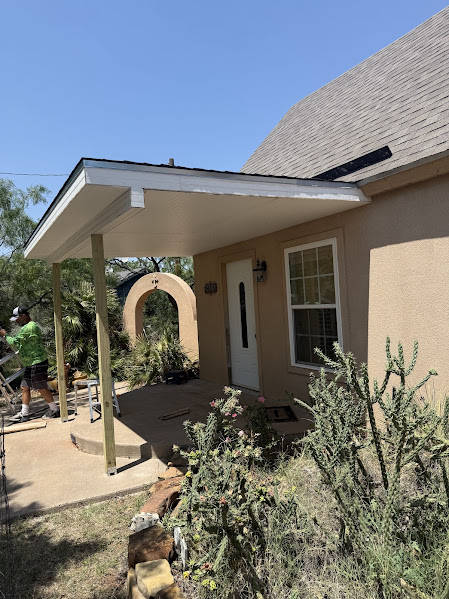Custom built awning in San Angelo, TX. Custom built awning in San Angelo, TX.